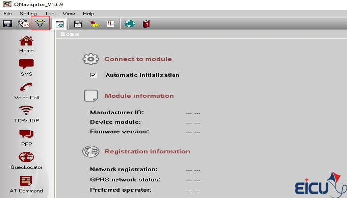 Screenshot of QNavigator software main window