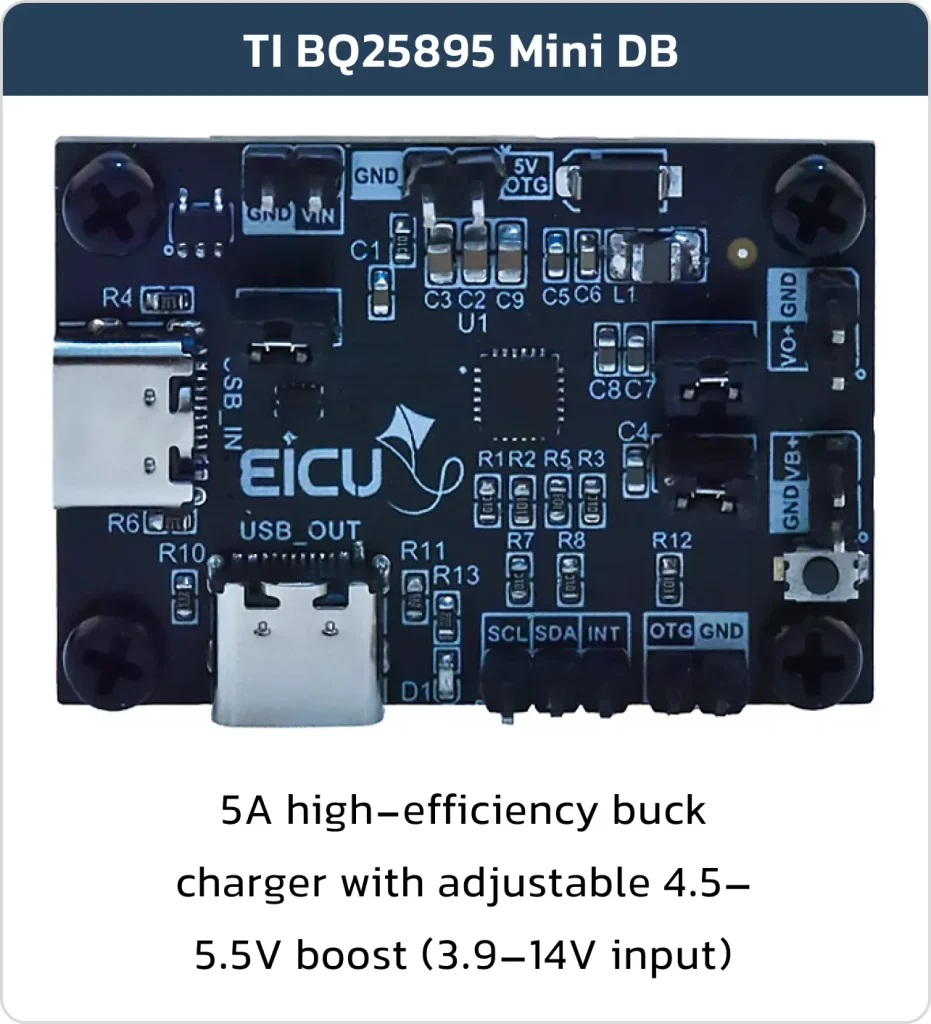 TI BQ25895 Mini DB – Fast Charger 