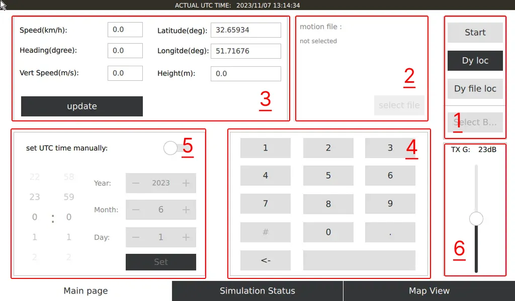 GPS Simulator Main LCD Interface – EICUT