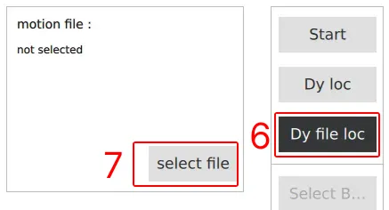 Select Motion File – Dy File Loc Function
