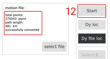 Start Simulation – Motion File Ready for GPS Path Test