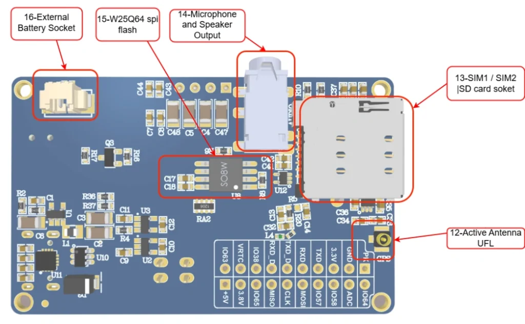 MC60-IOT Board bottom layer