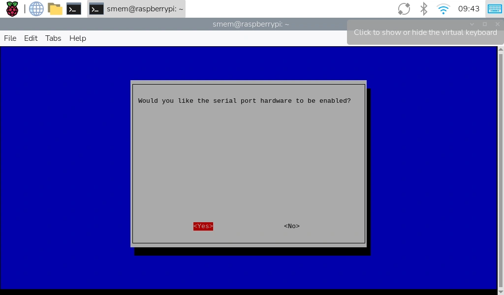 Enable Serial Port HardwareAlt text: