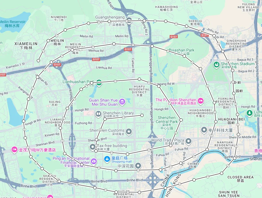 Custom Route Example – Google My Maps GPS Path