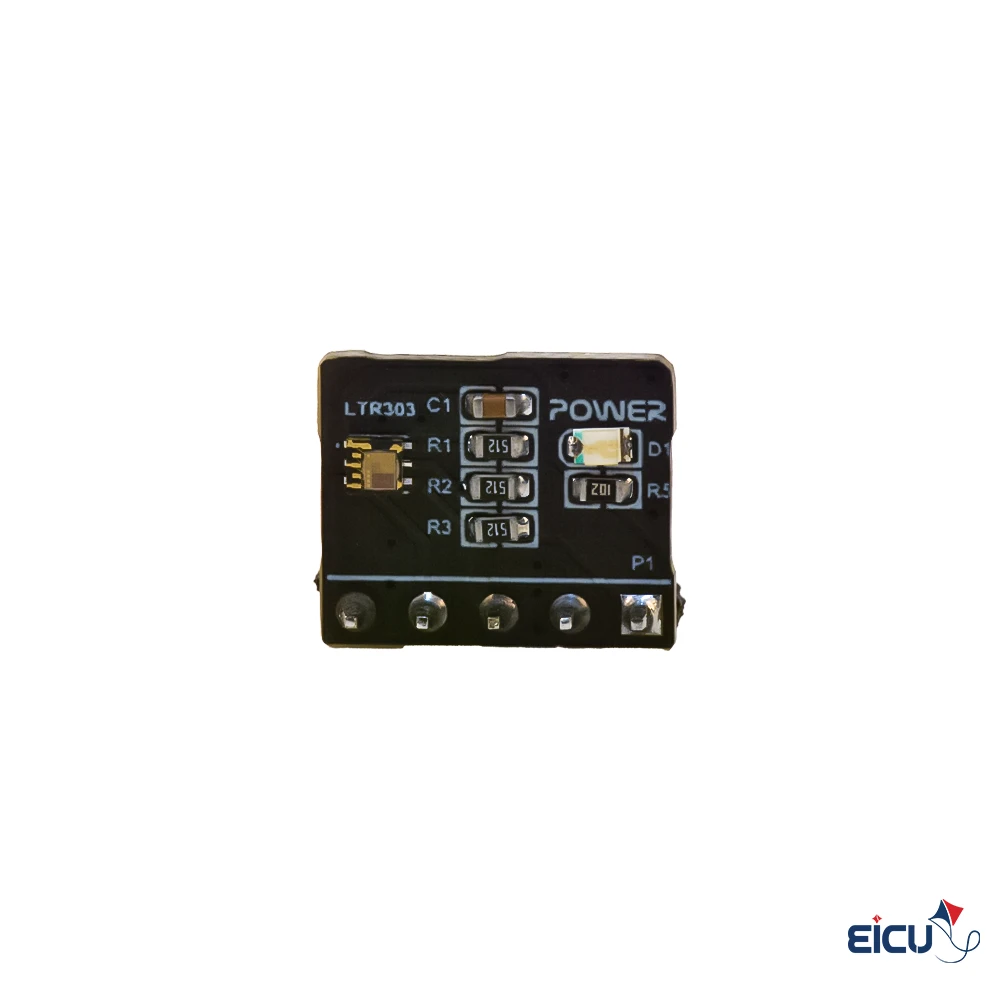 LTR-303ALS-01 Light Sensor Board Supporting Fast I2C, 16-Bit Resolution, Human-Eye Response & 50/60 Hz Flicker Rejection Top view LTR-303ALS-01 Light Sensor Board