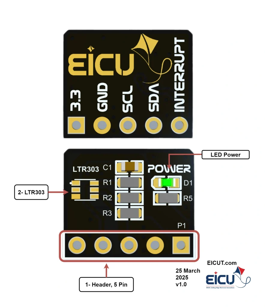 LTR-303 Digital Ambient Light Sensor LTR-303ALS-01 light sensor module diagram