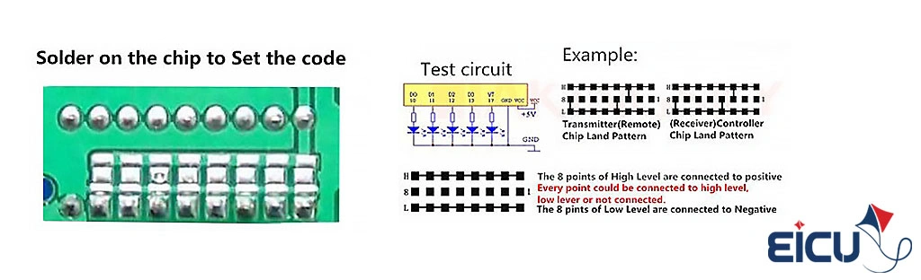 Fixed-code remote control IC (PT2262)