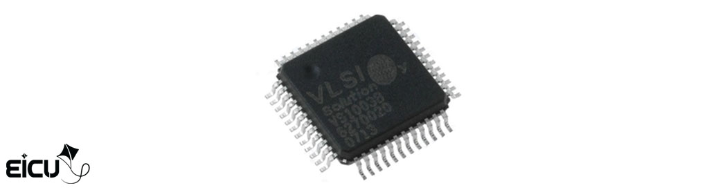 VLSI Solution VS1003 audio decoder IC in LQFP-48 package