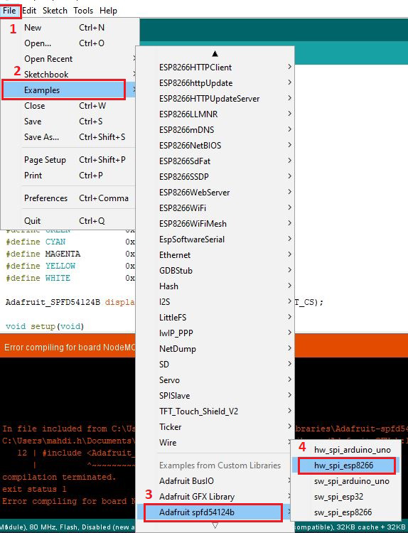 Highlighting Arduino Nano selection for board configuration