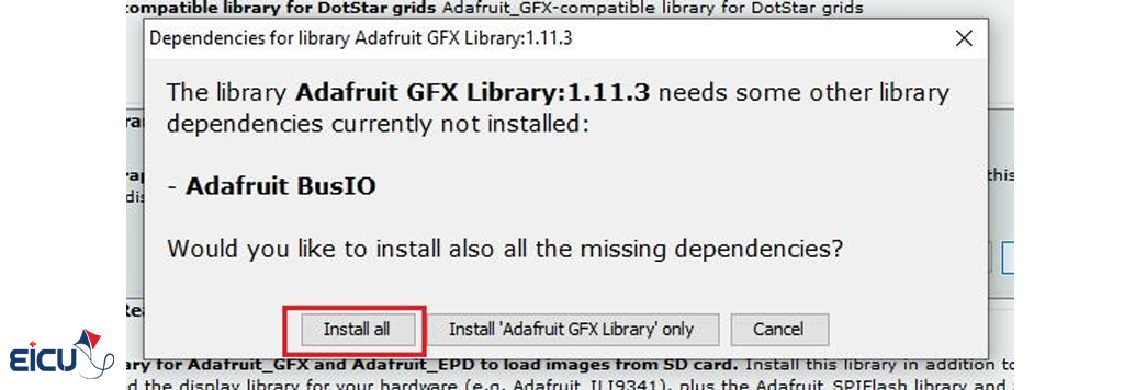 Arduino IDE Library Dependency Warning 