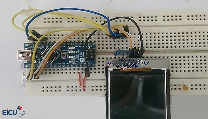 Setting up Nokia 1661 Graphic LCD Breadboard setup with Arduino Nano wired to a TFT LCD