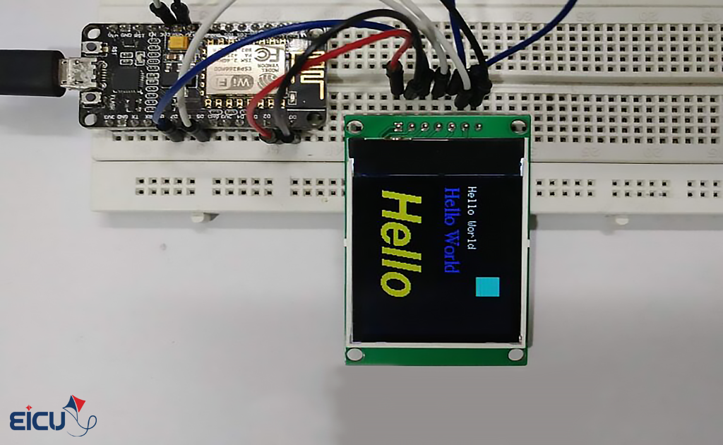Breadboard setup with ESP8266 NodeMCU