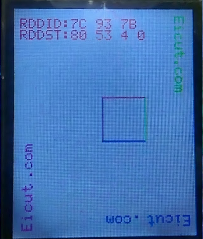 Setting up Nokia 1661 Graphic LCD TFT LCD screen showing ID Register