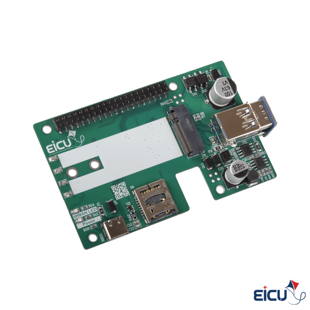 Raspberry Pi M.2 PoE HAT Angled view of Raspberry Pi M.2 PoE HAT