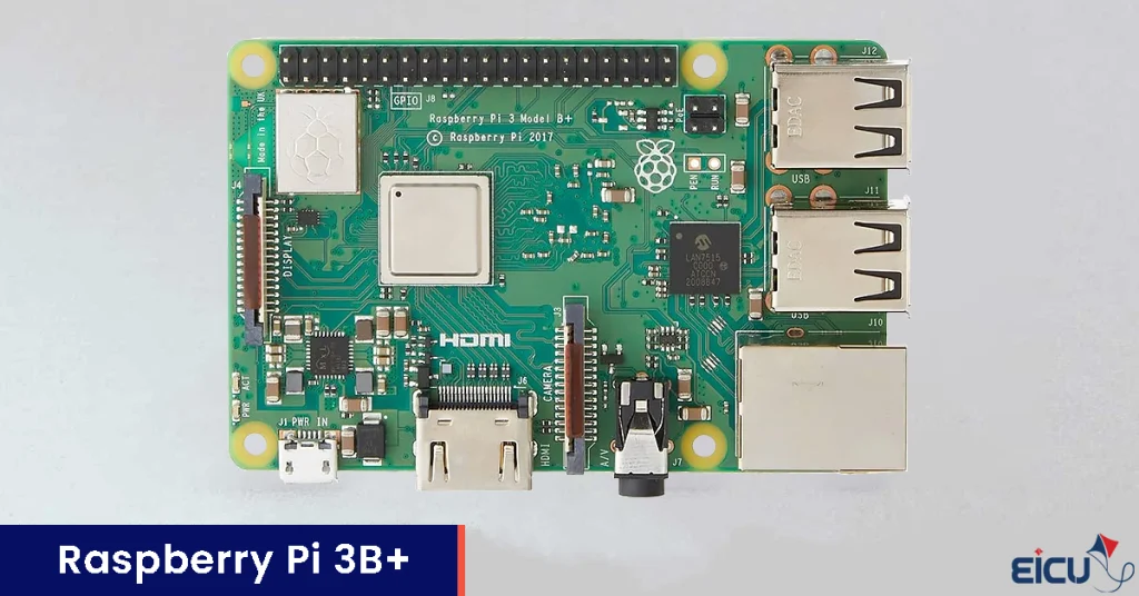 Front view of Raspberry Pi 3B+