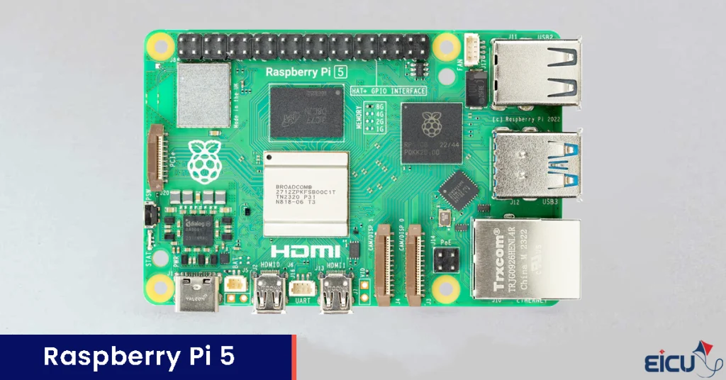 Front view of Raspberry Pi 5