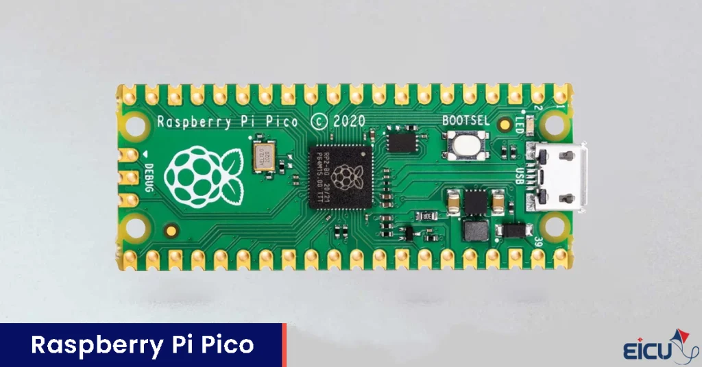 Front view of Raspberry Pi Pico