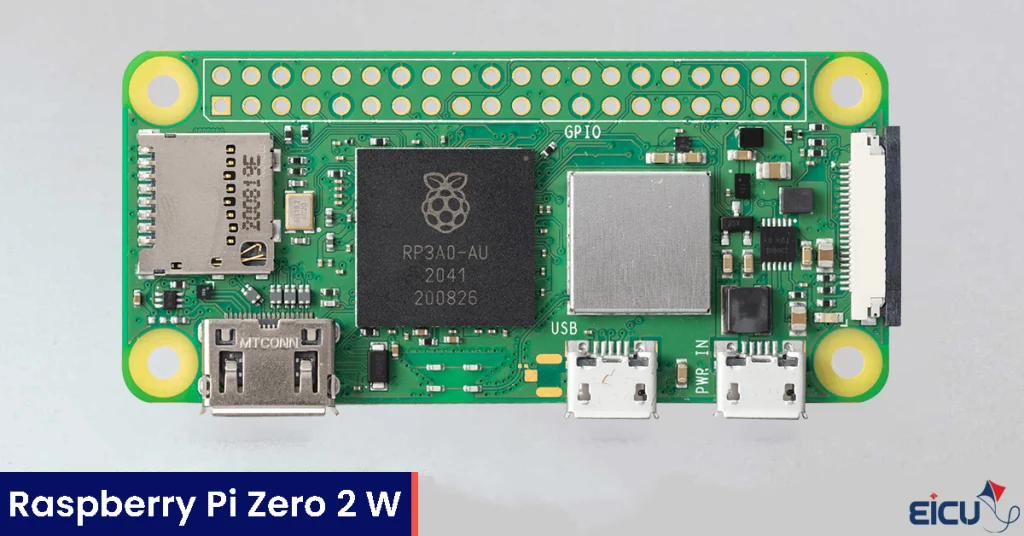 Front view of Raspberry Pi Zero 2 W